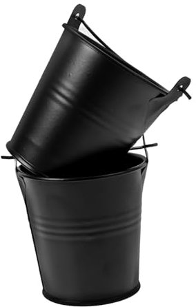 VANZACK 2pièces Seau à Huile pour Barbecue Seau à Graisse pour Barbecue Extérieur Lot de Seaux Métalliques Durables