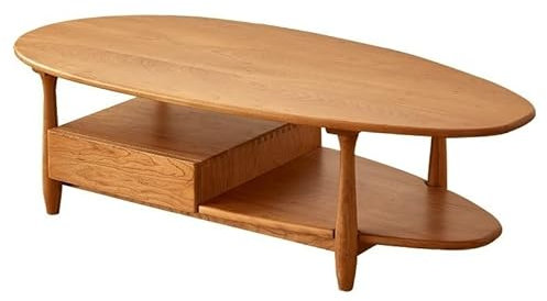 IMEITE Arredamento della Casa Tavolino Nordico in Legno massello Tavolino in Legno di ciliegio Multifunzionale con tavolino a cassetti Adatto for Soggiorno Balcone casa Tavolini da Salotto