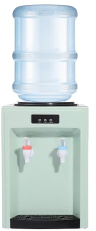 500W + 75W Elektrischer Heiß- Und Kaltwasserspender, Abnehmbare Konstruktion, Heißwasserspender für 4.5-18.9L Wasserfässer(Schwarz und Grün)