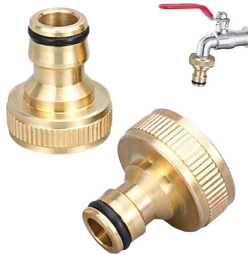 1 Zoll Schlauchanschluss Schlauchverbinder 1 Zoll Wasserhahn Adapter 2er-Set Messing, Robust, Für Garten & Haushalt, Mit Dichtung, Rostfrei, Einfache Montage, Ersatzteil,Verwendung Von Objekten