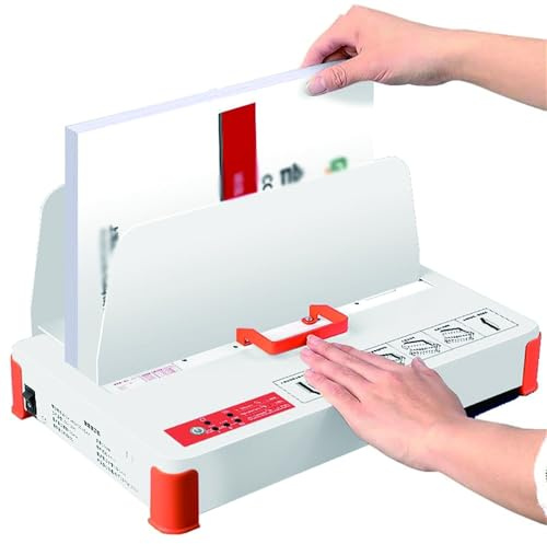 Encuadernadora térmica, carpeta de 500 hojas con temperatura ajustable y precalentamiento rápido de 3 minutos para documentos A3, A4, A5, informes, uso escolar