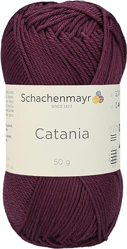 Schachenmayr Catania 9801210-00394 burgund Handstrickgarn, Häkelgarn, Baumwolle
