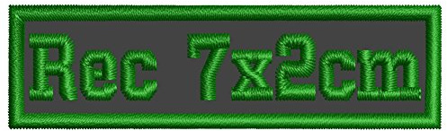 Aufnäher personalisiert mit deinem Wunschtext rechteckig (Rec1) 7x2cm (wahlweise zum Annähen, mit Klett oder zum Aufbügeln)