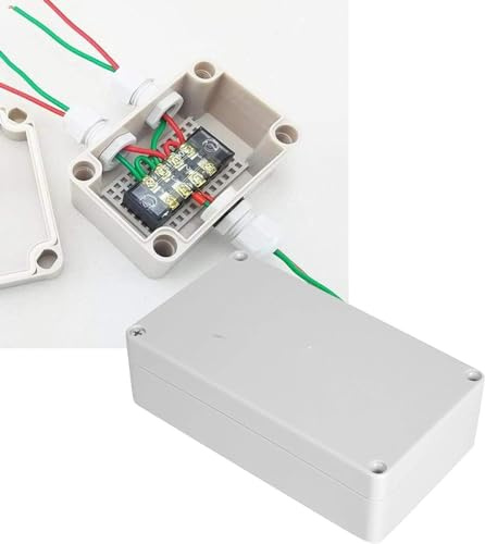 LANTRO JS Verteilerdose Außen Wasserdicht Anschlussdose Aufputz IP65 ABS Verteilerdose Aufputz DIY Anschlussbox 158x90x46mm Hellgrau
