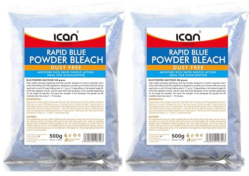 ICAN RAPID BLUE DUST FREE HAIR BLEACHING POWDER STRONG FROMULA 1KG (2 X 500G)