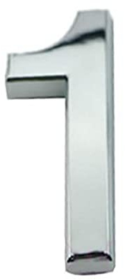 3D Flottant Auto-Adhésif Plaque Maison Numéro Autocollants Imperméables Porte Chiffres Signe Galvanoplastie Nickel pour Extérieure Boîte Aux Lettres Appartement Hôtel (3,5 cm,Argent 1)