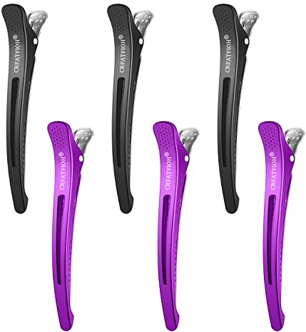 XPOOP 6er-Pack Haarspangen Groß, Haarklammer, Haarspangen Damen, Haarspange, Haarklammern, Haarklammer groß, Abteilklammern Friseur, Haarclips, Hair Clip zum Stylen und Schneiden