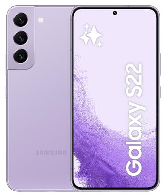 Samsung Galaxy S22, Android Smartphone ohne Vertrag, 15,39 cm/6,1 Zoll Dynamic AMOLED Display, 3.700 mAh Akku, 128 GB/8GB RAM, Handy in Bora Purple, inkl. 36 Monate Herstellergarantie