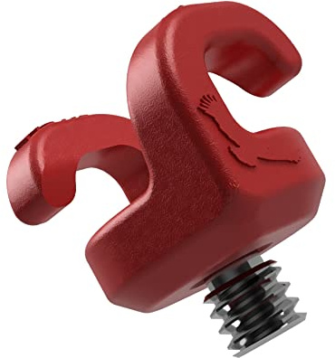 KONDOR Blue Mondo Ties Camera Cable Management Clips, 1/4-20 Mounted, Holds 2-3 Cables, Supports 20lbs, Red (10-Pack) with Mini EVA Case