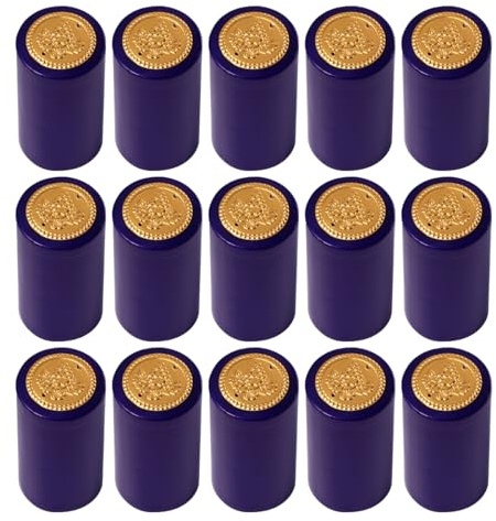 NUOBESTY Wine Bottle Film Heat Shrink Capsules Bottle Film for Wine Top Sealing Tear-off Tab Seal Cover for Home Brewing Winery Restaurant Use 2.36X1.18X1.18In