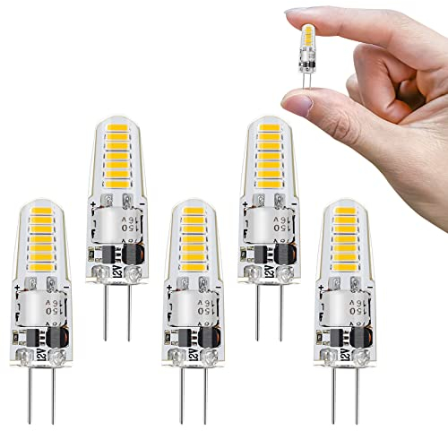 I-SHUNFA G4 LED Lampen 1.2W Natürliches Weiß 4000K 12V LED Birnen ersatz 15w halogen Leuchtmittel, für Schlafzimmer, Küche Dunstabzugshaube, Esszimmer, Büro(5er Pack)