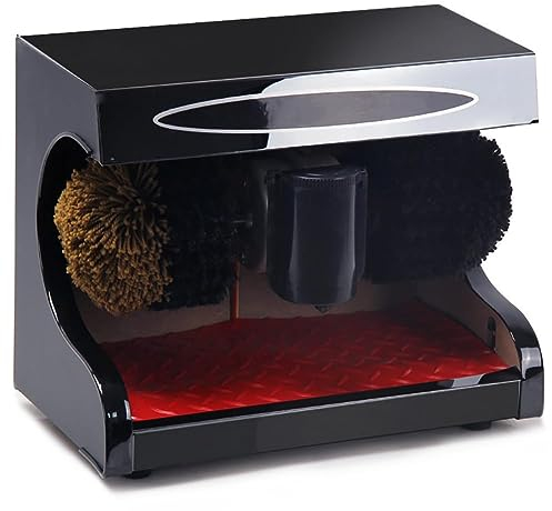 TsoLay Automatic Induction Shine Polisher, Electric Shoe-Shining Machine with Double Combination Spherical Brush and Floor Mat, Automatic Oiling, for Family Hotel Bank Entrance Sales Center