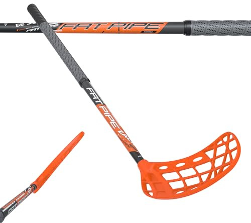 FAT PIPE Floorball Schläger Unihockey Stock 'Zack 33 Bone ORANGE' - IFF Zertifiziert