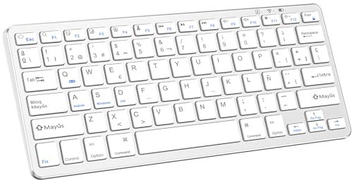 KARFUN Teclado Bluetooth para iPad, Compatible con iPad 10.9/10.2/9.7, iPad Pro 11/iPad Pro 12.9, iPad Air/iPad Mini/iPhone, Teléfono Inteligente, Computadora Portátil, Windows/Android/iOS