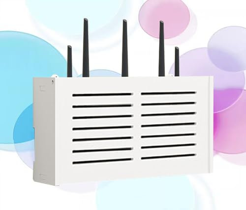 WLAN Box Verstecken,Router Schrank Weiss Kleines Regal für Router Box zum Kabel Verstecken Kabel Organizer Box,C-38x20x8.5cm