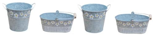 INOOMP 4 Stück Hängender Eimer aus Eisen Vintage blumentopf Vintage blumentöpfe Hängender Pflanzer Hochzeitstischdekoration Wohnkultur Vase saftiger Pflanzer Blumentopf aus Eisenkunst