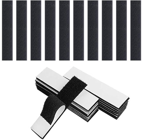 Yamobi 20 unidades de 25 mm × 100 mm, cinta de Cinta adhesiva autoadhesiva, cinta de Cinta adhesiva de doble cara, almohadillas de pared, autoadhesivas, cierre de Cinta adhesiva autoadhesivo para tela