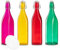 TUNDRA - 4er Set Farbige Glasflaschen 1 Liter mit Bügelverschluss und einem Trichter | Bügelflaschen Zum Befüllen | Flaschen MADE IN ITALY, Robust und Leicht zu Reinigen | Für Wasser, Saft, Öl, Likör