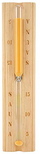 Sauna Hourglass Sand Timer 15 Minutes Wooden Countdown Clock for Sauna Room
