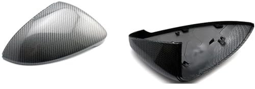 Auto Rückspiegel Kappe Abdeckung Für VW Für Golf 7,5 MK7 7 Für GTD R Für GTI 6 Für Passat B7 CC Für Scirocco Für Polo 6R 6C MK6 Carbon Look Seite Flügel Spiegel Abdeckung Tür Spiegelkappen(Carbon Patt