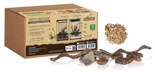 REPTILES PLANET - Repti Nature Hêtre - Kit Substrat Hêtre et Décoration