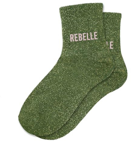 Chaussettes vertes à Paillettes REBELLE
