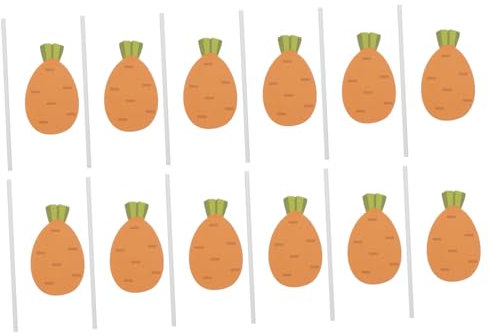 HOLIDYOYO 24pcs Carrot Cake Toppers Edible Decorations Easter Cake Picks for Party Decor