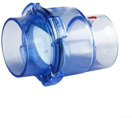 Whychstore Clapet anti-retour en PVC transparent pour système d'irrigation d'aquarium 50 mm