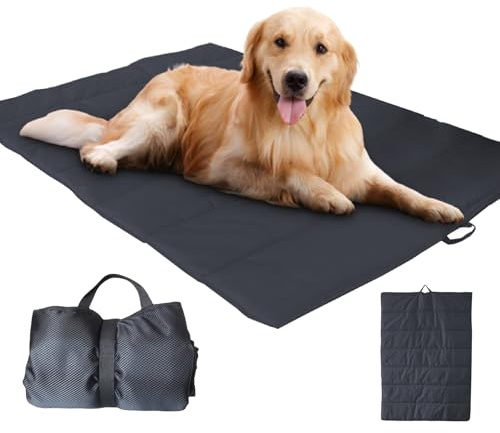 LEKEFETO Hundedecke für Unterwegs: Faltbare Hundedecke Outdoor, Waschbar Hundedecke Wasserdicht Oxford-Stoff, Reisedecke Hund Camping mit Aufbewahrungstasche, für Outdoor Reise Picknick Camping