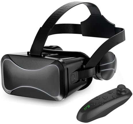 Auriculares VR - Gafas de Realidad Virtual | Auriculares con Controladores | Gafas 3D Ideales para Juegos, simulación, Aprendizaje y Entretenimiento Interactivo Completo de 360 ​​° en casa