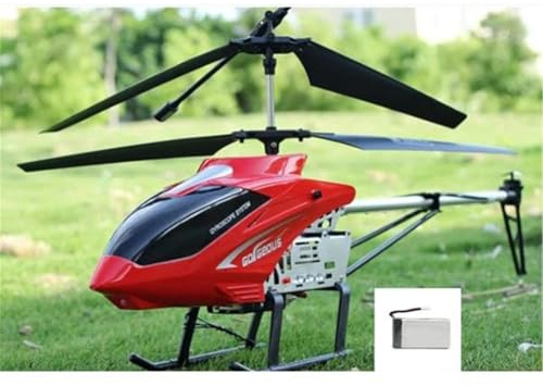 LKHLTBF C,Double Battery Package,helicóptero RC con Control Remoto, avión de Juguete Grande Extra Duradero para niños, Modelo de dron para Exteriores, 3,5 Canales, 80 cm, avión Grande