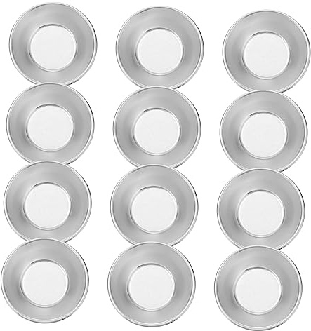 BAZEITFLOW Lot De 25 Moules à Tartelettes Mini Ronds En Alliage D'aluminium Revêtement Antiadhésif, Conductivité Thermique Rapide, Pâtisserie, Cuisson Muffins Et Biscuits