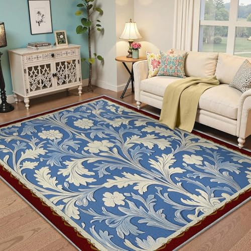 BYLEEHOMED Ultra Soft Boho Teppich für das Wohnzimmer Waschbarer Rutschfester Vintage Orientteppich für stark frequentierte Bereiche im Esszimmer 180x270cm