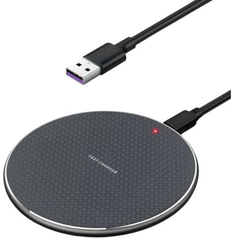 35W Fast Wireless Charger Qi Charging Pad, Universal Wireless Charging Station for iPhone 16/15/14/13/12/11 & Samsung Galaxy S25/S24/S23/S22/S21, Phone Charging Pad with LED Indicator, Black