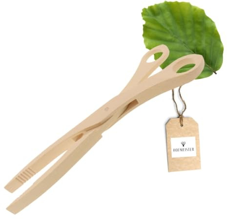 HOFMEISTER® Holzzange Buche, 28 cm – Sauerkrautzange, Gurkenzange und Servierzange in einem – Holz-Schere mit Rillen für sicheres Greifen, Handarbeit (1 Stück)