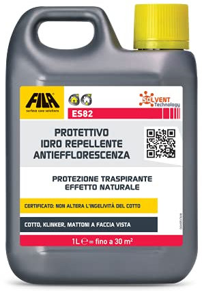 FILA Surface Care Solutions ES82 Protection Hydro-répulsif Anti-Efflorescence à Base de solvant, Incolore