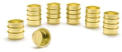 A.J. Wwe - Metallwaren GmbH Teelicht Tülle Teelichthalter vermessingt 40 mm, Größe:24 Stück