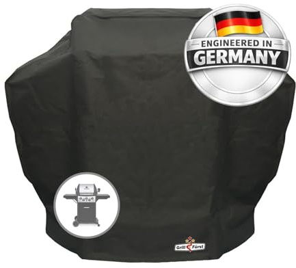 Grillfürst Grill Abdeckhaube - robuste Grill-Abdeckung 141 x 66 x 119 cm, wetterfest und wasserdicht, Abdeckung Gasgrill für Broil King Monarch, Napoleon Rogue R425, Rösle Videro G4 u.v.m.
