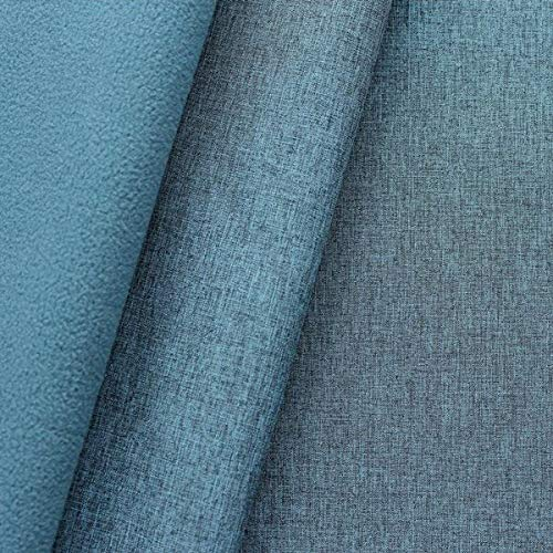 Stoffkontor Softshell Fleece Stoff Meterware, Wasserabweisender Softshell-Stoff mit Fleece zum Nähen - Blau Melange