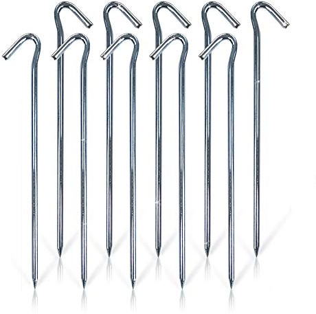 diMio XL Stahl-Zelthaken Allround Rund/V-Profil (Zelthaken Ø6mm, 30er Pack)