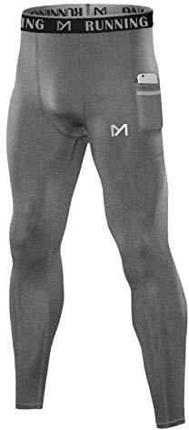 MEETWEE kompressionsbyxor för män, sportleggings långa löparbyxor andningsbara funktionella byxor tights byxor