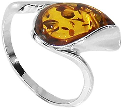 Ring - Elida - Silber 925/000 - Bernstein