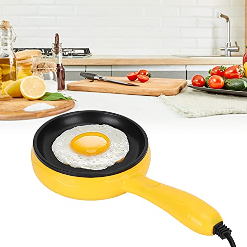 Fdit Sartén eléctrica para Huevos, sartén eléctrica Antiadherente, Cocina doméstica portátil Ligera de 300 W para freír Filete de panqueques de Huevo