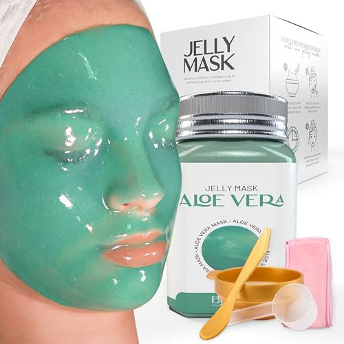 BRÜUN - Peel Off Jelly Mask Premium Quality Modeling Aloe Vera Vaso Maschera di gomma Polvere per maschera facciale Ideale per estetiste Spa Cura della pelle Hydro Face Mask