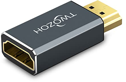Twozoh 8K HDMI Verlängerungs Adapter, HDMI 2.1 Stecker auf Buchse Adapter unterstützt 8K@60Hz, 4K@120Hz, 2K@240Hz