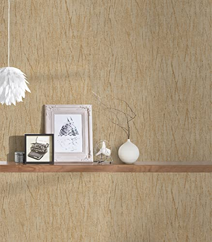 A.S. Création Strukturtapete Skandinavische Tapete Metallic Kupfer Braun Vliestapete 385985 10,05x0,53m Made in Germany