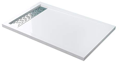 Mai & Mai Duschwanne 90x100x5cm Duschtasse Weiß Acryl-Wanne flach Rechteckig Xetro04