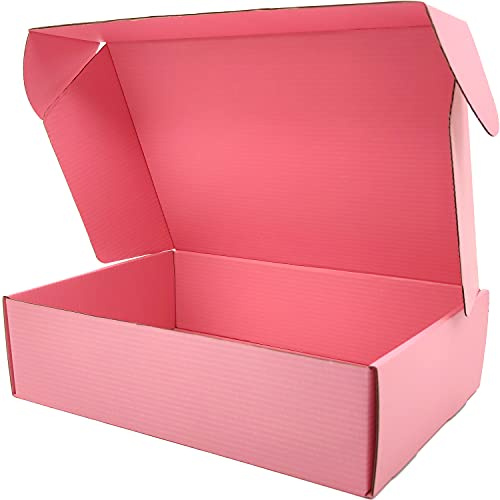 Lmuze Pinke Versandkartons für kleine Unternehmen, 20 Stück, 30,5 x 20,3 x 7,6 cm, Karton, Wellpappe, Versandverpackung, Handwerk, Geschenke, Verschenken von Produkten
