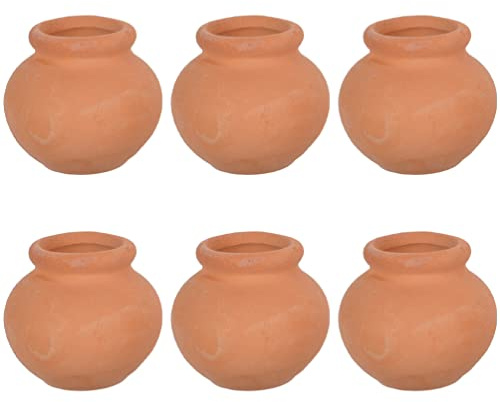 Tofficu Decor Flower Pot 6pcs Clay Pot Small Mini Clay Pots Terracotta Pot Ceramic Pottery Planter Flower Pots Succulent Nursery Pots For Home Office Decor Vintage Home