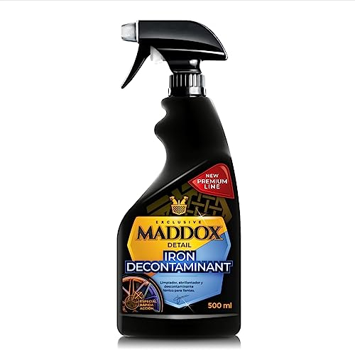 Maddox Detail - Limpia Llantas Coche | Descontaminación de Llantas y Carrocería | Pulir Coche Carroceria | Limpiador de Llantas Coche y Moto | Desengrasante Llantas | Iron Decontaminant 500ml